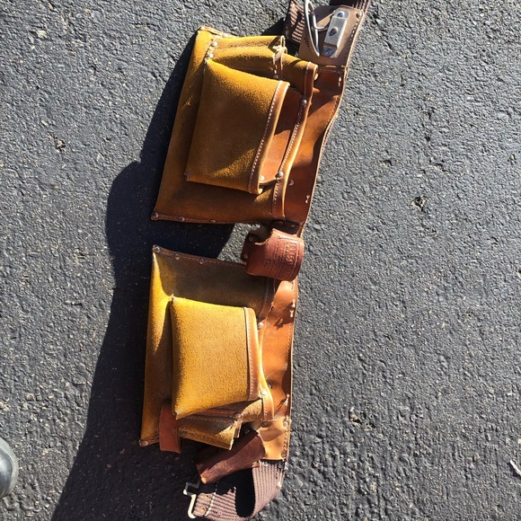 Action Leathercraft 1527 Heavy Duty Leather Tool Belt Carpenter Roofer - Picture 12 of 12